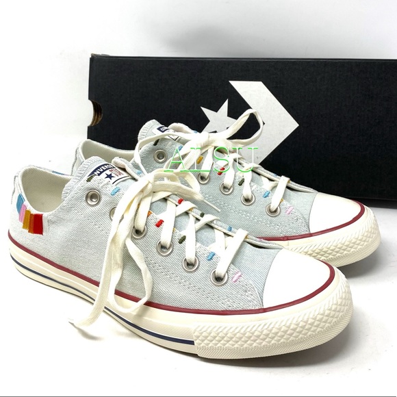 Converse Shoes - Converse Ctas Canvas Low Top Blue Tint Multi Women